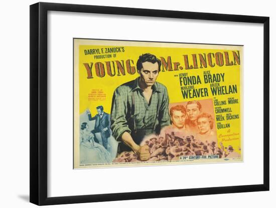 Young Mr. Lincoln, UK Movie Poster, 1939-null-Framed Art Print