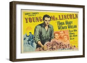 Young Mr. Lincoln, UK Movie Poster, 1939-null-Framed Art Print