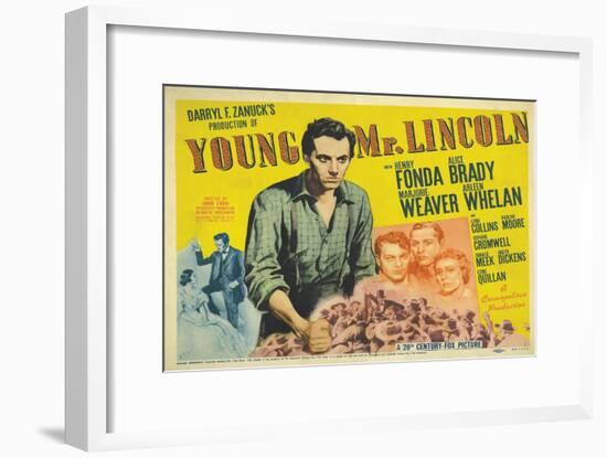 Young Mr. Lincoln, UK Movie Poster, 1939-null-Framed Art Print