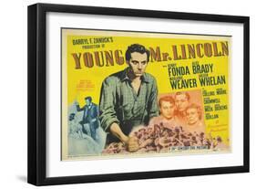 Young Mr. Lincoln, UK Movie Poster, 1939-null-Framed Art Print