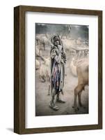 Young Mundari Herder-Trevor Cole-Framed Photographic Print