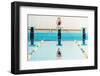 Young Muscular Swimmer Jumping from Starting Block in a Swimming Pool-NejroN Photo-Framed Photographic Print