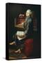 Young Musician at the Harpsicord-null-Framed Stretched Canvas