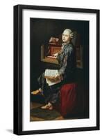 Young Musician at the Harpsicord-null-Framed Giclee Print