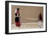 Young Navajo Blue Eagle Dancers Honoring Weavers with the Belt Dance at the Gallup Intertribal Cere-null-Framed Giclee Print