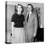 Young Newlyweds Smile for a Portrait, Ca. 1956-null-Stretched Canvas