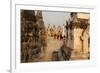 Young Novices Run Through the Pagodas, Kakku Pagoda Complex, Myanmar (Burma), Asia-Colin Brynn-Framed Photographic Print