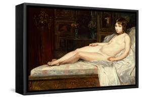 Young Nude Reclining-Jules Joseph Lefebvre-Framed Stretched Canvas