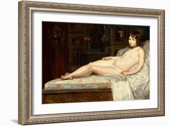 Young Nude Reclining-Jules Joseph Lefebvre-Framed Giclee Print