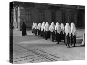 Young Nuns on Way to Mass-Alfred Eisenstaedt-Stretched Canvas