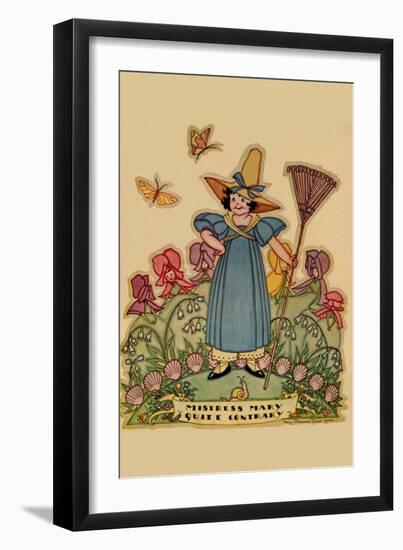 Young Nymph with a Rake-null-Framed Art Print