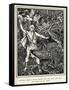 Young Odysseus Fights a Wild Boar and Gets the Wound in His Thigh-Henry Justice Ford-Framed Stretched Canvas