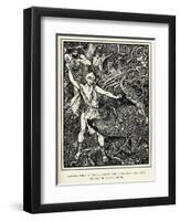 Young Odysseus Fights a Wild Boar and Gets the Wound in His Thigh-Henry Justice Ford-Framed Art Print