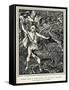 Young Odysseus Fights a Wild Boar and Gets the Wound in His Thigh-Henry Justice Ford-Framed Stretched Canvas