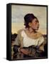 Young Orphan at the Cemetery Painting by Eugene Delacroix (1798-1863) 1824 Sun. 0,65X0,54 M-Ferdinand Victor Eugene Delacroix-Framed Stretched Canvas