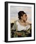 Young Orphan Girl in the Cemetery-Eugene Delacroix-Framed Giclee Print