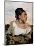 Young Orphan Girl in the Cemetery-Eugene Delacroix-Mounted Giclee Print