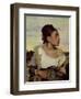 Young Orphan in the Cemetery, 1824-Eugene Delacroix-Framed Giclee Print