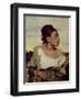 Young Orphan in the Cemetery, 1824-Eugene Delacroix-Framed Giclee Print