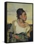 Young Orphan in the Cemetery, 1824-Eugene Delacroix-Framed Stretched Canvas