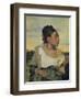 Young Orphan in the Cemetery, 1824-Eugene Delacroix-Framed Giclee Print
