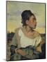 Young Orphan in the Cemetery, 1824-Eugene Delacroix-Mounted Giclee Print