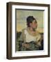 Young Orphan in the Cemetery, 1824-Eugene Delacroix-Framed Premium Giclee Print