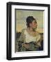 Young Orphan in the Cemetery, 1824-Eugene Delacroix-Framed Premium Giclee Print