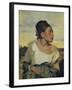 Young Orphan in the Cemetery, 1824-Eugene Delacroix-Framed Giclee Print