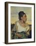 Young Orphan in the Cemetery, 1824-Eugene Delacroix-Framed Giclee Print