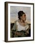 Young Orphan in the Cemetery, circa 1824-Eugene Delacroix-Framed Giclee Print