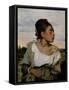 Young Orphan in the Cemetery, circa 1824-Eugene Delacroix-Framed Stretched Canvas