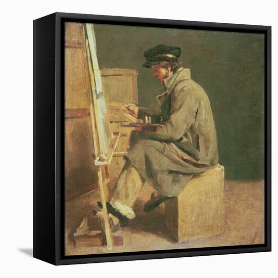 Young Painter at His Easel-Theodore Gericault-Framed Stretched Canvas