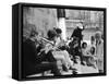 Young Parisian Musicians Enjoying an Impromptu Outdoor Concert on the Banks of the Seine River-Alfred Eisenstaedt-Framed Stretched Canvas