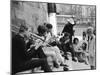 Young Parisian Musicians Enjoying an Impromptu Outdoor Concert on the Banks of the Seine River-Alfred Eisenstaedt-Mounted Photographic Print