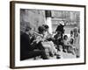 Young Parisian Musicians Enjoying an Impromptu Outdoor Concert on the Banks of the Seine River-Alfred Eisenstaedt-Framed Photographic Print