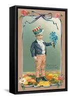 Young Patriot Birthday Greetings-null-Framed Stretched Canvas