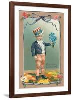 Young Patriot Birthday Greetings-null-Framed Art Print