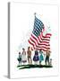 Young Patriots - Child Life-Keith Ward-Stretched Canvas