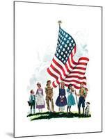 Young Patriots - Child Life-Keith Ward-Mounted Giclee Print
