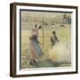 Young Peasant Fire, Frost, or the Burning of Fields-Camille Pissarro-Framed Giclee Print