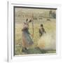 Young Peasant Fire, Frost, or the Burning of Fields-Camille Pissarro-Framed Giclee Print