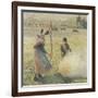 Young Peasant Fire, Frost, or the Burning of Fields-Camille Pissarro-Framed Giclee Print