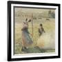 Young Peasant Fire, Frost, or the Burning of Fields-Camille Pissarro-Framed Giclee Print