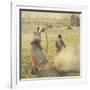 Young Peasant Fire, Frost, or the Burning of Fields-Camille Pissarro-Framed Giclee Print