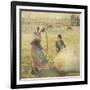 Young Peasant Fire, Frost, or the Burning of Fields-Camille Pissarro-Framed Giclee Print