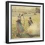 Young Peasant Fire, Frost, or the Burning of Fields-Camille Pissarro-Framed Premium Giclee Print