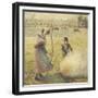 Young Peasant Fire, Frost, or the Burning of Fields-Camille Pissarro-Framed Giclee Print