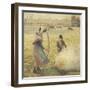 Young Peasant Fire, Frost, or the Burning of Fields-Camille Pissarro-Framed Giclee Print