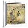 Young Peasant Fire, Frost, or the Burning of Fields-Camille Pissarro-Framed Giclee Print